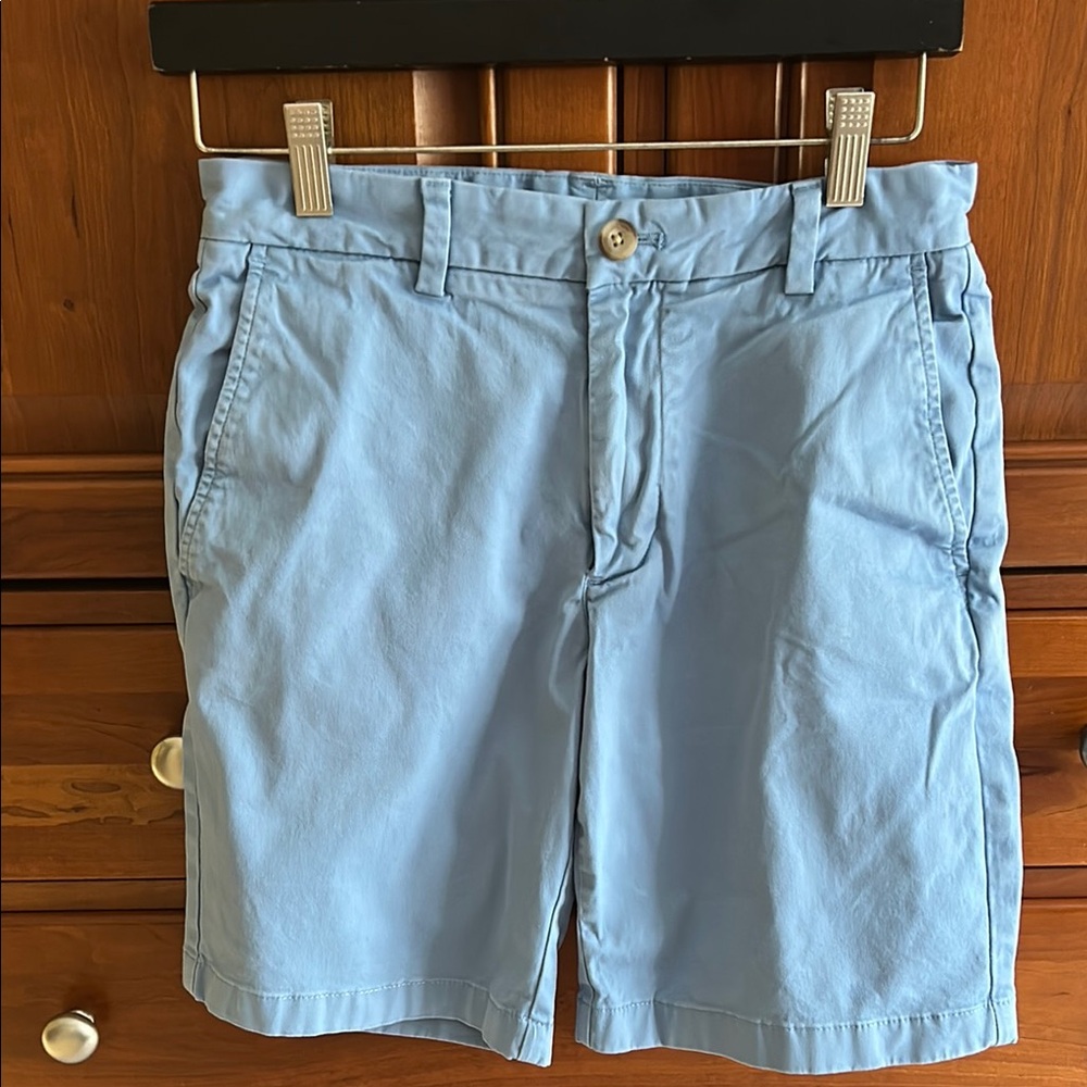 Vineyard Vines Blue Flat Front Shorts Lightweight Cotton